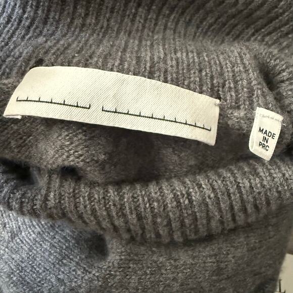 Random Identities Wool Cashmere Turtleneck Sweater Grey Black Medium - Picture 8 of 8
